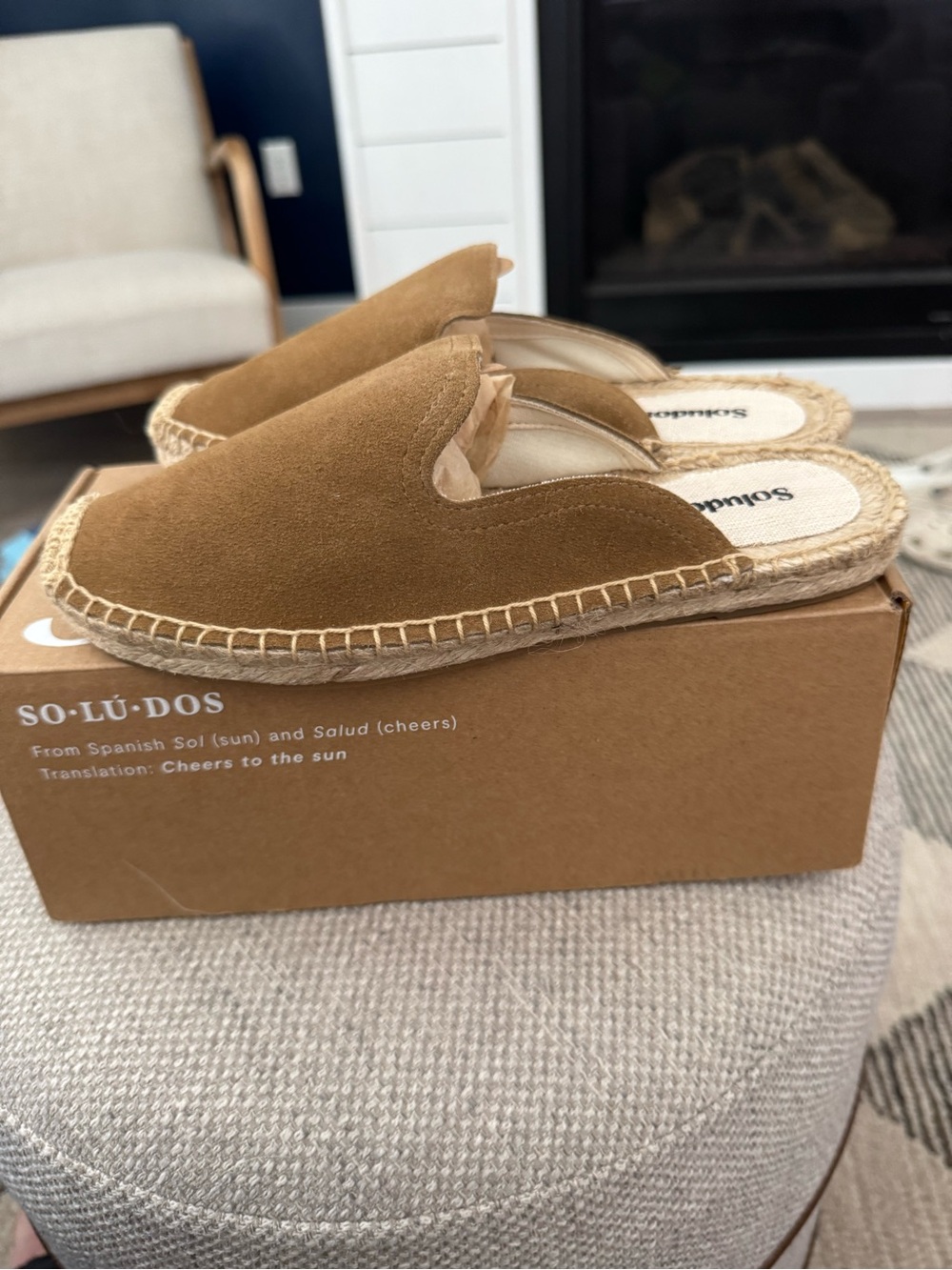 Soludos Womens Espadrilles The Smoking Mule  Miel Brown 6 - 6.5 New